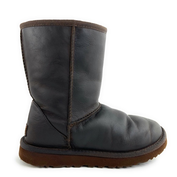 UGG Shoes - UGG Waterproof Brown Leather Short Boots